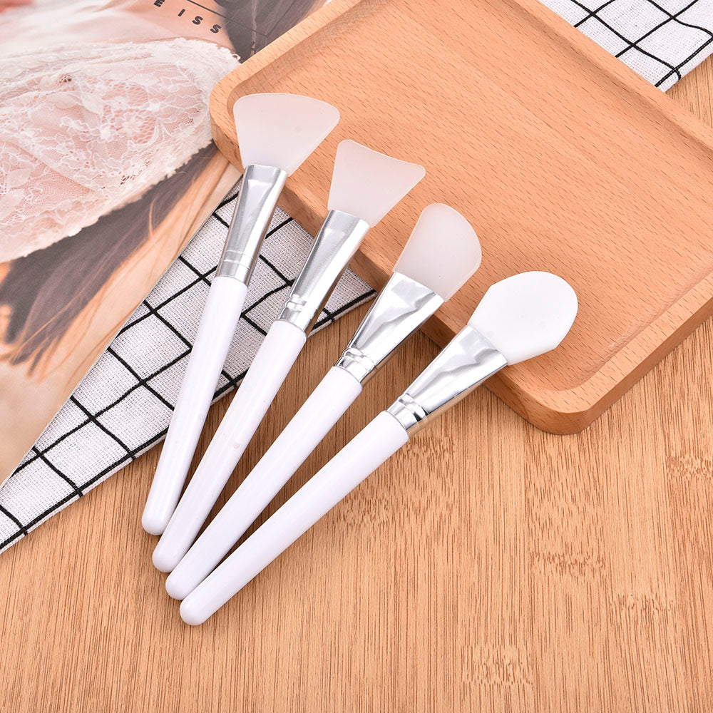 White Silicone Facial Mask Brush for Skin Care (1pc)