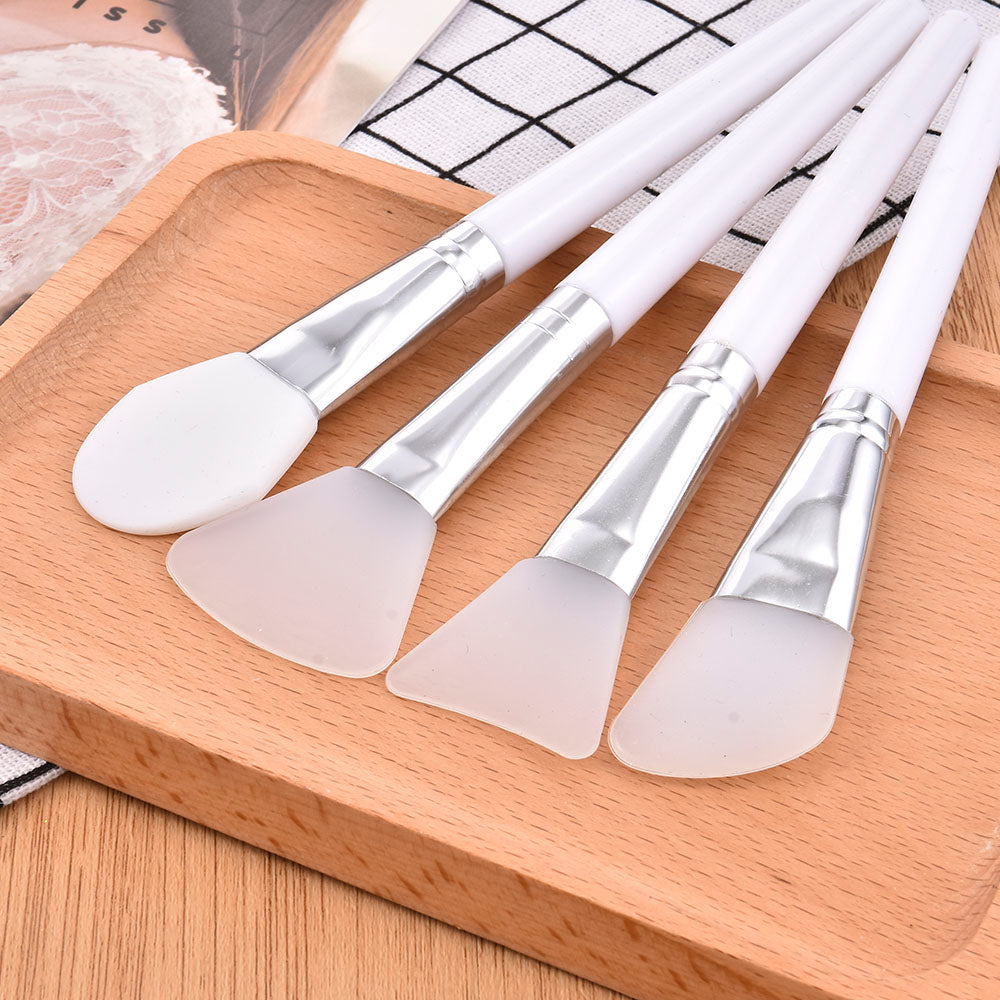 White Silicone Facial Mask Brush for Skin Care (1pc)