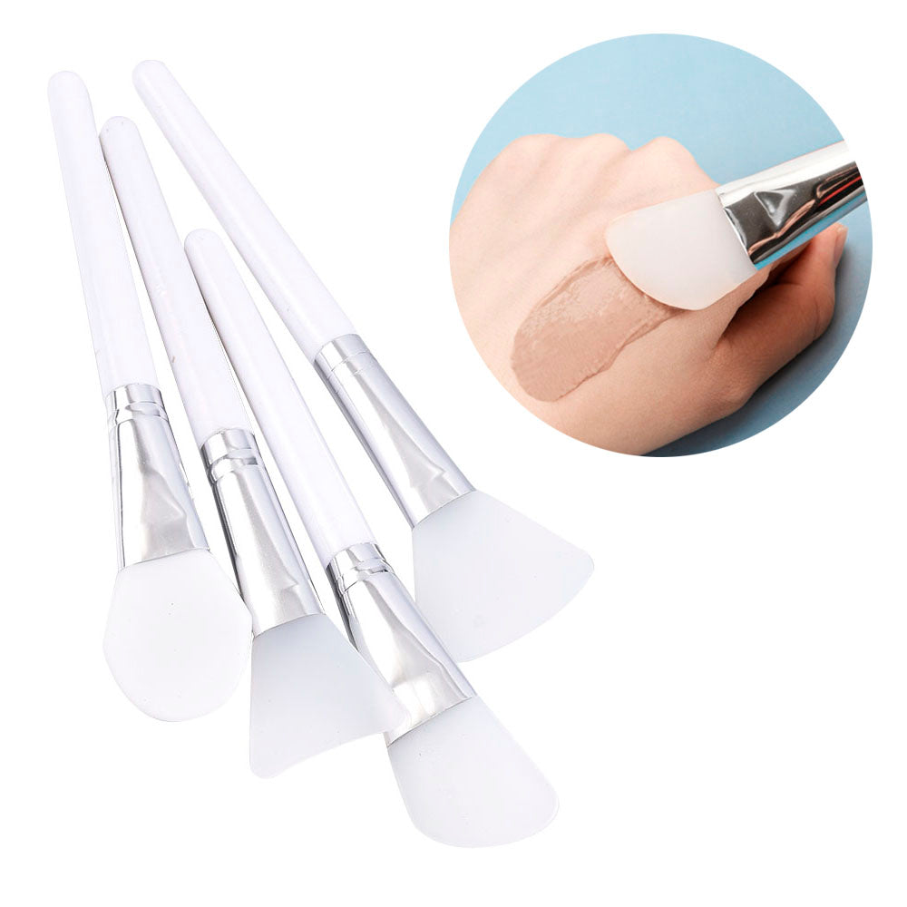 White Silicone Facial Mask Brush for Skin Care (1pc)